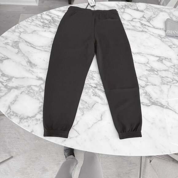 Emporio Armani Mens Black Cotton Blend Sweatpants trousers, with logo patch - Picture 5 of 7